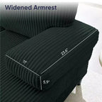 Divani sezionali a U Mjkone 110 con doppia chaise longue e braccioli utilizzabili come poggiatesta, divano a 4 posti rivestito in velluto a coste