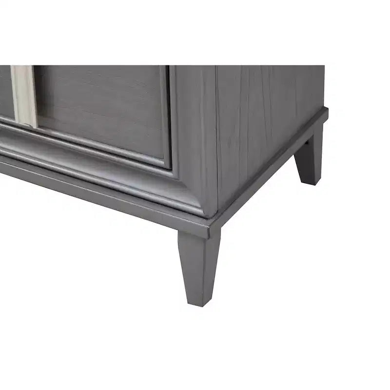 Alpine Furniture, Comodino Lorraine a 2 cassetti, Grigio scuro