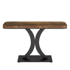 Tavolo consolle industriale stretto da 39,4 L, tavolo da ingresso in legno rustico marrone da 40 H