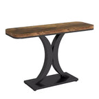 Tavolo consolle industriale stretto da 39,4 L, tavolo da ingresso in legno rustico marrone da 40 H