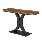 Tavolo consolle industriale stretto da 39,4 L, tavolo da ingresso in legno rustico marrone da 40 H