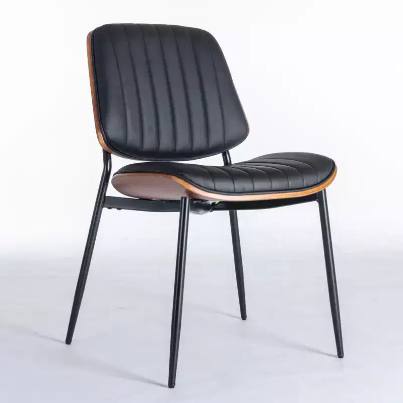 Sedie da pranzo moderne Okak in lino, set da 2, comode sedie da cucina con schienale in legno curvato, sedie laterali imbottite con gambe in metallo e piedini regolabili