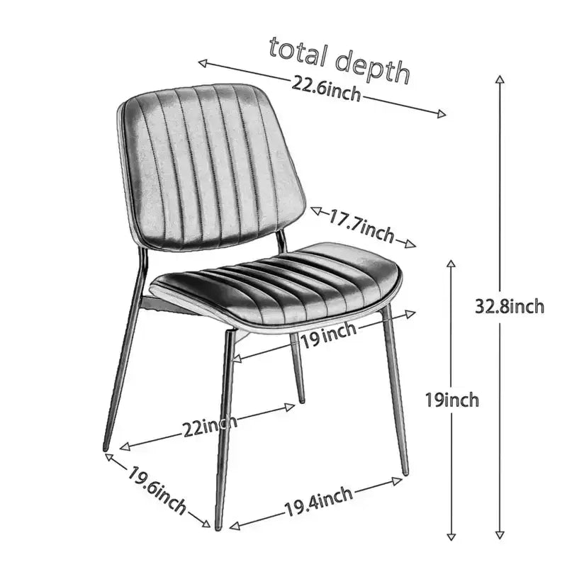Sedie da pranzo moderne Okak in lino, set da 2, comode sedie da cucina con schienale in legno curvato, sedie laterali imbottite con gambe in metallo e piedini regolabili