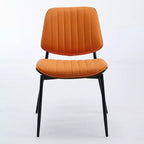 Sedie da pranzo moderne Okak in lino, set da 2, comode sedie da cucina con schienale in legno curvato, sedie laterali imbottite con gambe in metallo e piedini regolabili