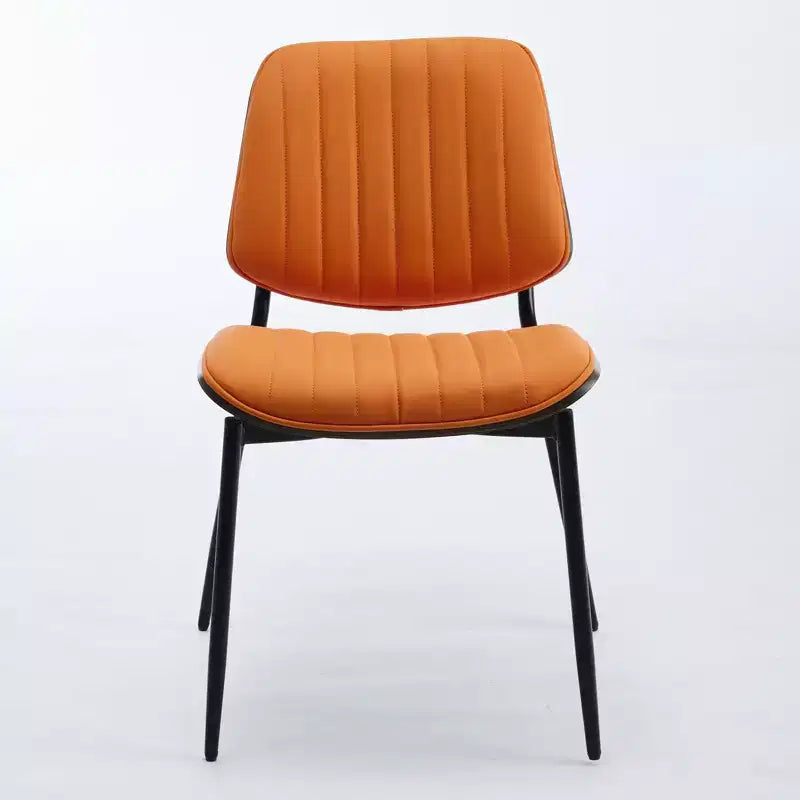 Sedie da pranzo moderne Okak in lino, set da 2, comode sedie da cucina con schienale in legno curvato, sedie laterali imbottite con gambe in metallo e piedini regolabili