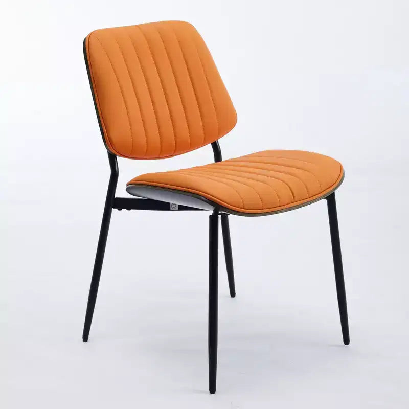 Sedie da pranzo moderne Okak in lino, set da 2, comode sedie da cucina con schienale in legno curvato, sedie laterali imbottite con gambe in metallo e piedini regolabili