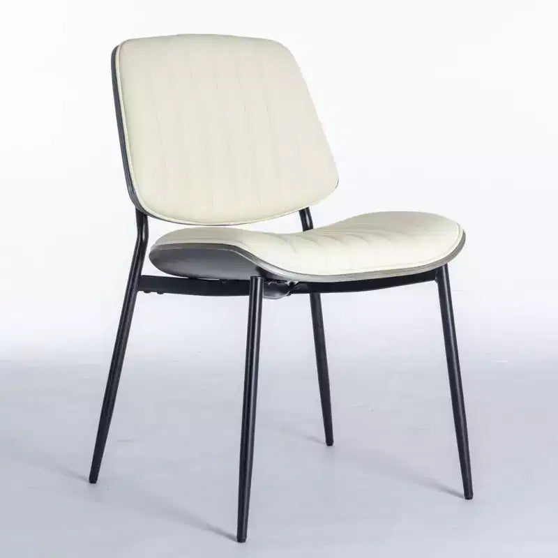 Sedie da pranzo moderne Okak in lino, set da 2, comode sedie da cucina con schienale in legno curvato, sedie laterali imbottite con gambe in metallo e piedini regolabili