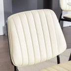 Sedie da pranzo moderne Okak in lino, set da 2, comode sedie da cucina con schienale in legno curvato, sedie laterali imbottite con gambe in metallo e piedini regolabili