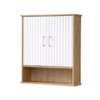 Mobile da bagno a parete Leona Modern da 23,6'' con ante decorate e ripiano regolabile
