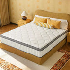 Materasso Ibrido Swedrea Fresco Media Fermezza Gel Memory Foam Molle Insacchettate, Bianco