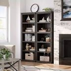 Libreria a 5 Ripiani, Scaffale in Stile Rustico con Spazio di Archiviazione, Libreria Aperta Alta 171 cm, Scaffale in Legno a 5 Ripiani per Soggiorno