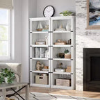 Libreria a 5 Ripiani, Scaffale in Stile Rustico con Spazio di Archiviazione, Libreria Aperta Alta 171 cm, Scaffale in Legno a 5 Ripiani per Soggiorno