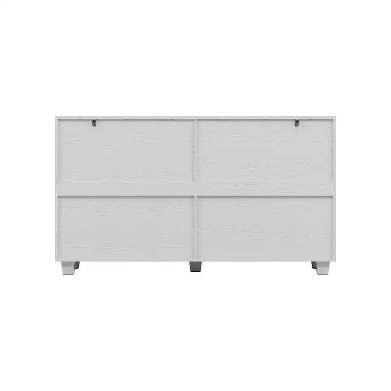 Famapy Legno - Credenza a buffet venata con ante in vetro e cassetti - Contenitore multi-ambiente per sala da pranzo/soggiorno - Mobile contenitore