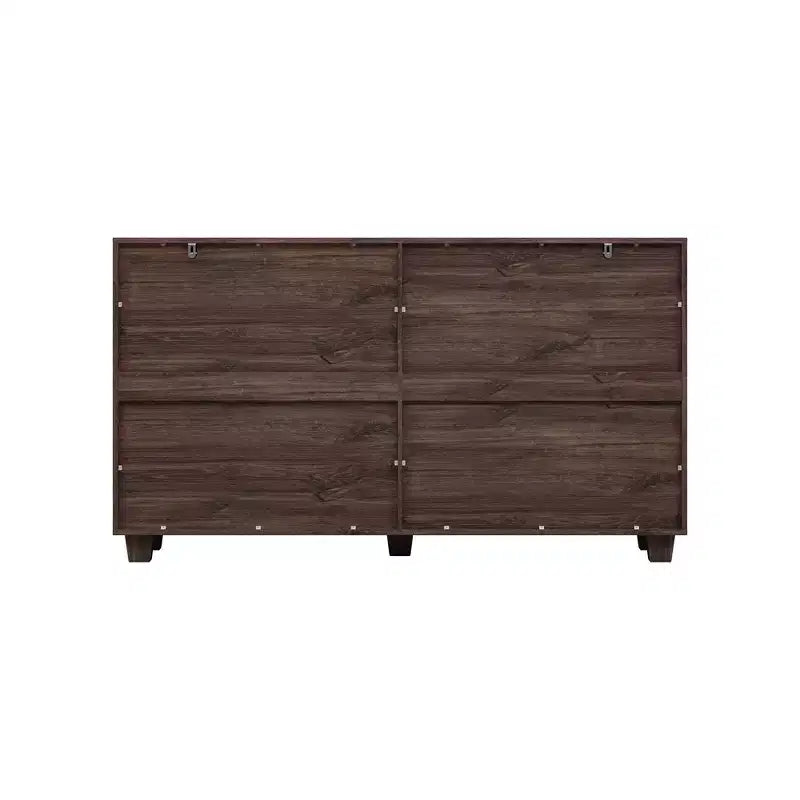 Famapy Legno - Credenza a buffet venata con ante in vetro e cassetti - Contenitore multi-ambiente per sala da pranzo/soggiorno - Mobile contenitore