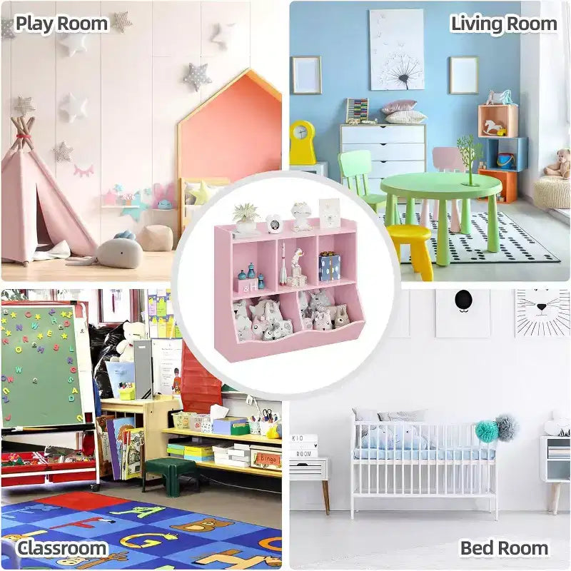 Libreria per bambini, organizer giocattoli a 3 livelli, organizer a cubi, libreria a 3 ripiani per bambini, sala giochi, cameretta, soggiorno, aula