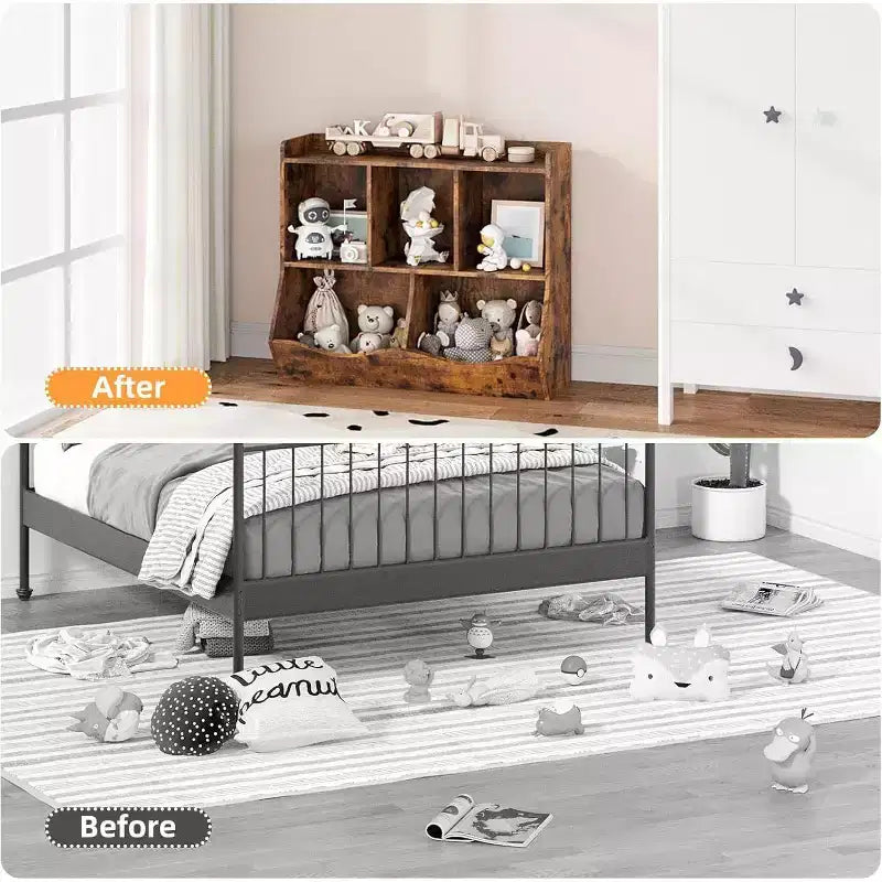 Libreria per bambini, organizer giocattoli a 3 livelli, organizer a cubi, libreria a 3 ripiani per bambini, sala giochi, cameretta, soggiorno, aula