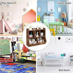 Libreria per bambini, organizer giocattoli a 3 livelli, organizer a cubi, libreria a 3 ripiani per bambini, sala giochi, cameretta, soggiorno, aula