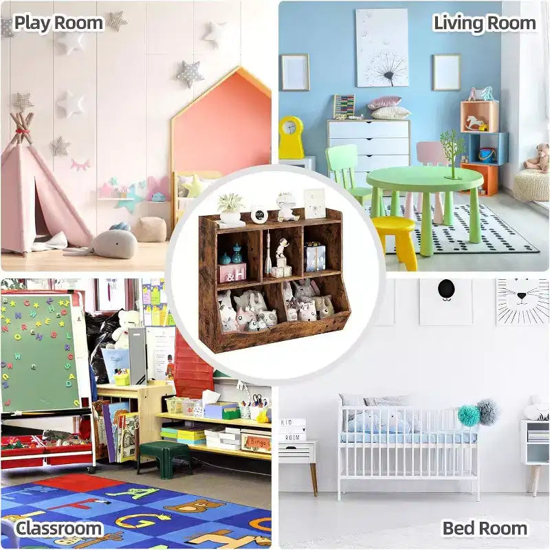 Libreria per bambini, organizer giocattoli a 3 livelli, organizer a cubi, libreria a 3 ripiani per bambini, sala giochi, cameretta, soggiorno, aula