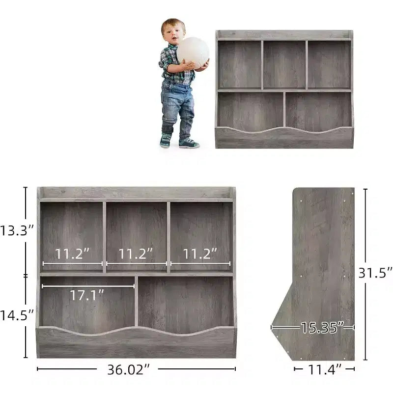 Libreria per bambini, organizer giocattoli a 3 livelli, organizer a cubi, libreria a 3 ripiani per bambini, sala giochi, cameretta, soggiorno, aula