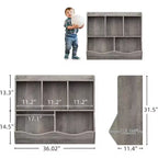 Libreria per bambini, organizer giocattoli a 3 livelli, organizer a cubi, libreria a 3 ripiani per bambini, sala giochi, cameretta, soggiorno, aula