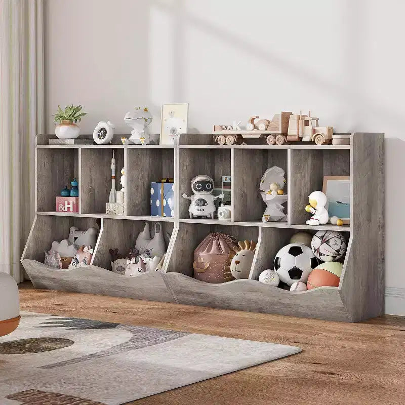 Libreria per bambini, organizer giocattoli a 3 livelli, organizer a cubi, libreria a 3 ripiani per bambini, sala giochi, cameretta, soggiorno, aula