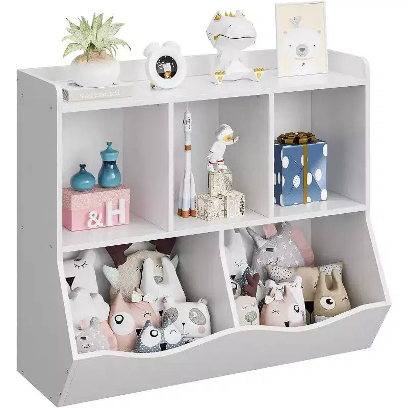 Libreria per bambini, organizer giocattoli a 3 livelli, organizer a cubi, libreria a 3 ripiani per bambini, sala giochi, cameretta, soggiorno, aula