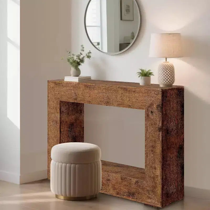 Consolle, elegante stile rustico, tavolo d'ingresso per soggiorno, tavolo multifunzionale e pratico per diverse stanze