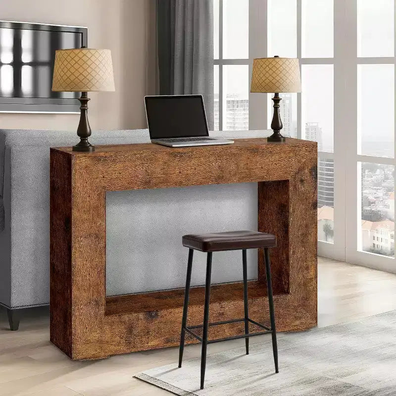 Consolle, elegante stile rustico, tavolo d'ingresso per soggiorno, tavolo multifunzionale e pratico per diverse stanze