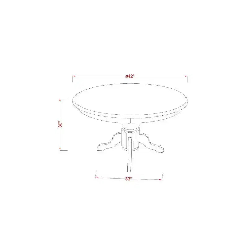 Set tavolo da pranzo rotondo HomeStock 5 pezzi, sedie in tessuto di lino nero
