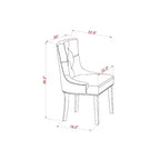 Set tavolo da pranzo rotondo HomeStock 5 pezzi, sedie in tessuto di lino nero