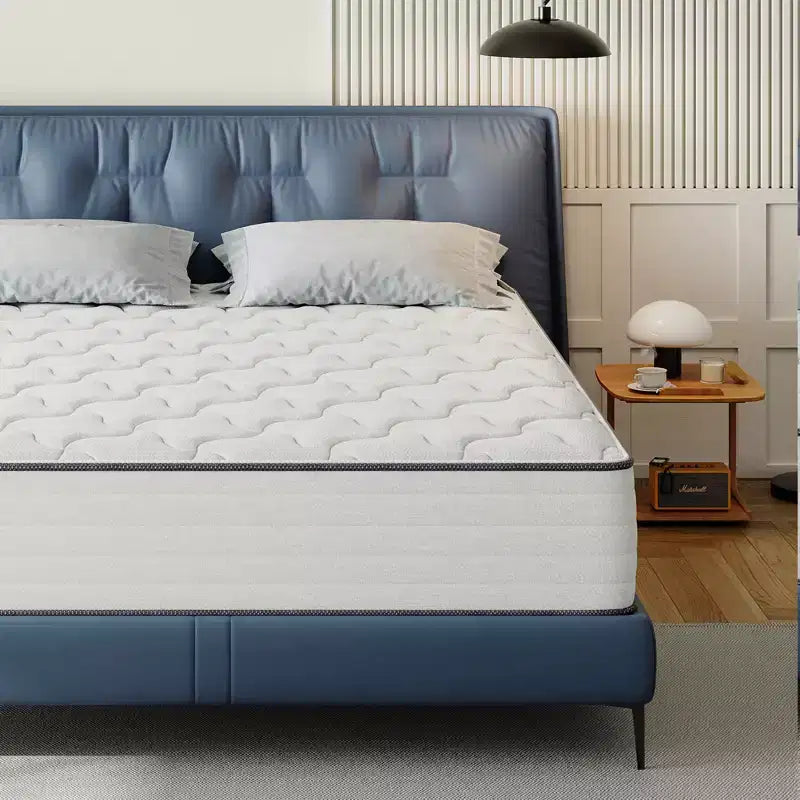 Materasso Ibrido Swedrea in Memory Foam Rinfrescante a Media Rigidità, Consegnato in Scatola, Bianco
