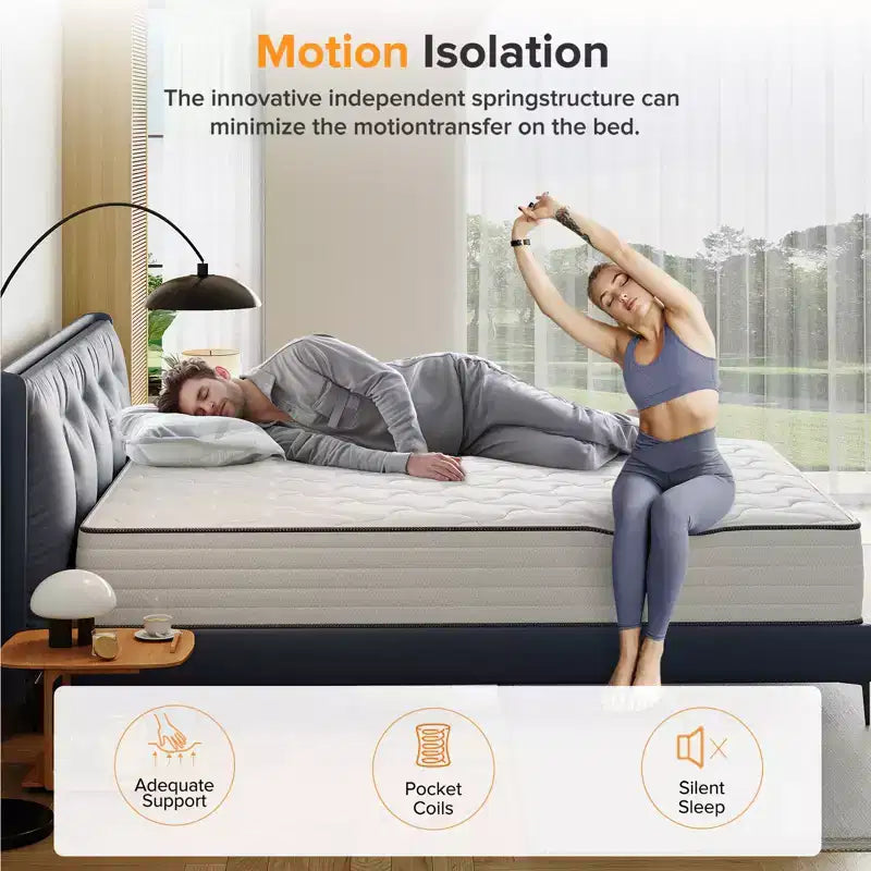 Materasso Ibrido Swedrea in Memory Foam Rinfrescante a Media Rigidità, Consegnato in Scatola, Bianco