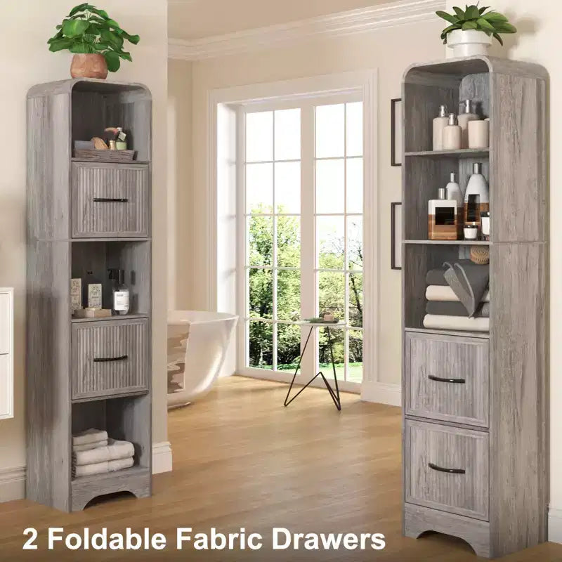 SOLACE FURNITURE 70 Scaffale Moderno con 2 Contenitori Regolabili, Libreria in Legno per Ufficio Appartamento