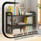 Zeus & Ruta Organizer da scrivania in legno a 2 ripiani - Scaffale portaoggetti in legno bianco per ufficio, comò, cubicolo e decorazioni per librerie