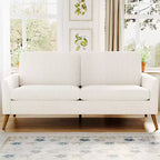 Dyonery 68 Loveseat Sofa, Comfy Corduroy Couches for Living Room, Mid Century Modern Love Seat Sofa, Tool-Free Setup Small Couches for Bedroom Office