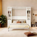 GDFStudio Stuart Wood Murphy Bed with Desk and Side Storage Cabinets