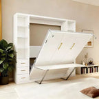 Letto a scomparsa Stuart Wood con scrivania e armadietti laterali