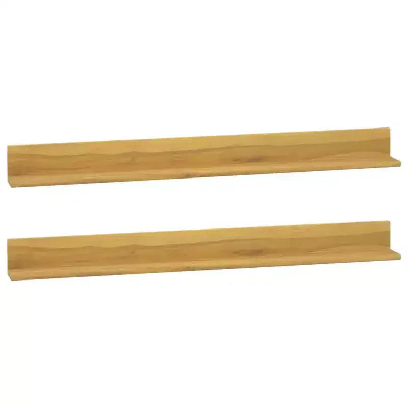 vidaXL Wall Shelf Natural Teak Solid teak wood with a natural finish