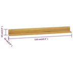 Mensola a muro in teak naturale Legno massiccio di teak con finitura naturale