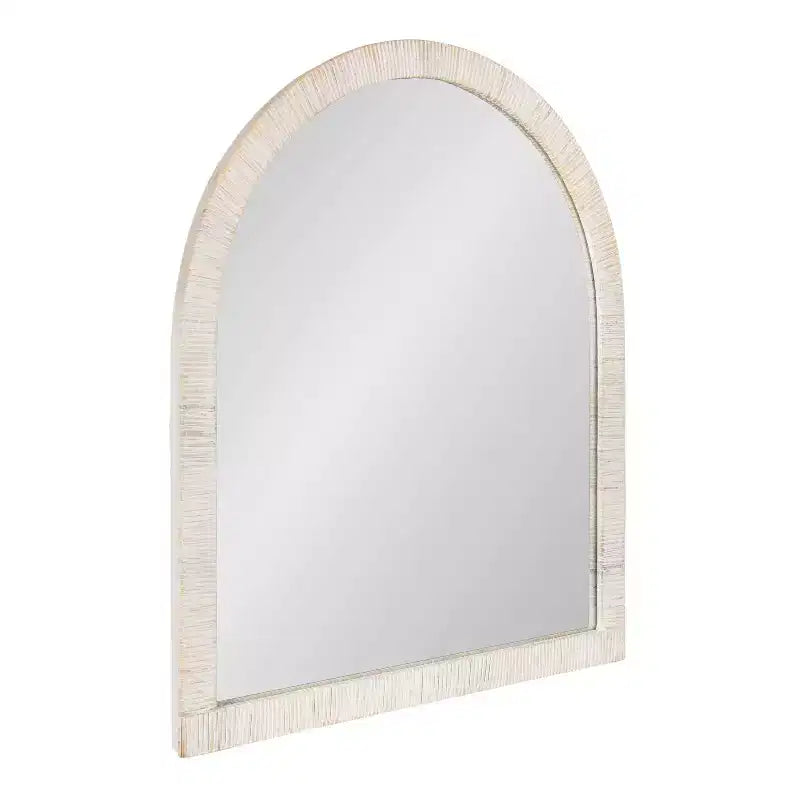 Kate and Laurel Rahfy Arch Framed Wall Mirror, White, 28x32