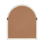 Specchio da parete ad arco incorniciato Kate e Laurel Rahfy, bianco, 28x32