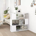 Divisorio per ambienti mobile libreria, bianco, legno multistrato, standard