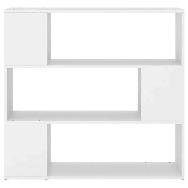 Divisorio per ambienti mobile libreria, bianco, legno multistrato, standard