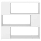 Divisorio per ambienti mobile libreria, bianco, legno multistrato, standard