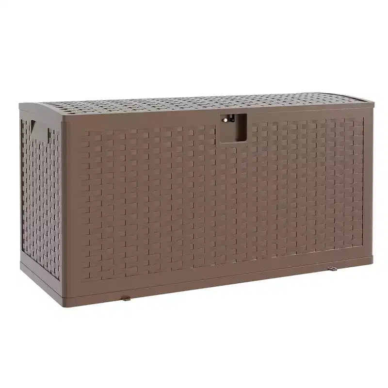 Acekool Contenitore Impermeabile da 276 Litri in Resina con Chiusura per Cuscini, Attrezzi da Giardino, Accessori per Piscina, Marrone
