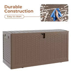 Acekool Contenitore Impermeabile da 276 Litri in Resina con Chiusura per Cuscini, Attrezzi da Giardino, Accessori per Piscina, Marrone