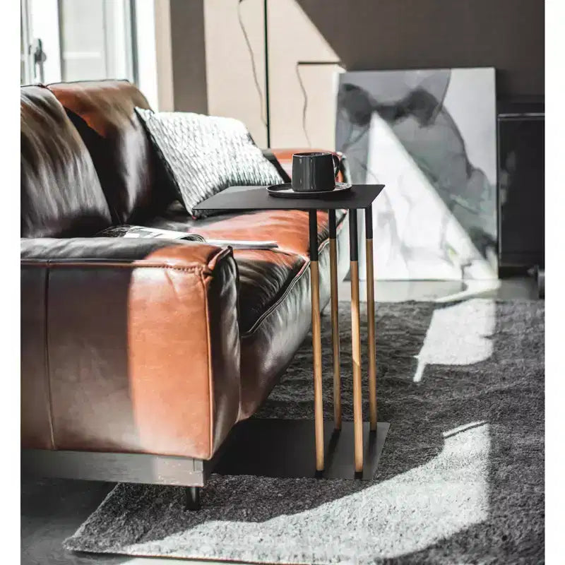 C Side Table (22 H) - Steel + Wood