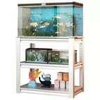 Supporto per acquario da 20-30 galloni, supporto in metallo per acquario, supporto regolabile per terrario resistente, scaffale regolabile a 3 livelli per acquario