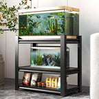Supporto per acquario da 20-30 galloni, supporto in metallo per acquario, supporto regolabile per terrario resistente, scaffale regolabile a 3 livelli per acquario