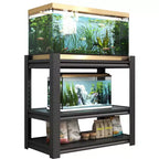 Supporto per acquario da 20-30 galloni, supporto in metallo per acquario, supporto regolabile per terrario resistente, scaffale regolabile a 3 livelli per acquario